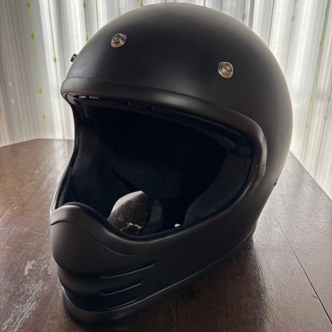 リード工業 RUDE マットブラック ミラーゴーグル フルフェイス ヘルメット