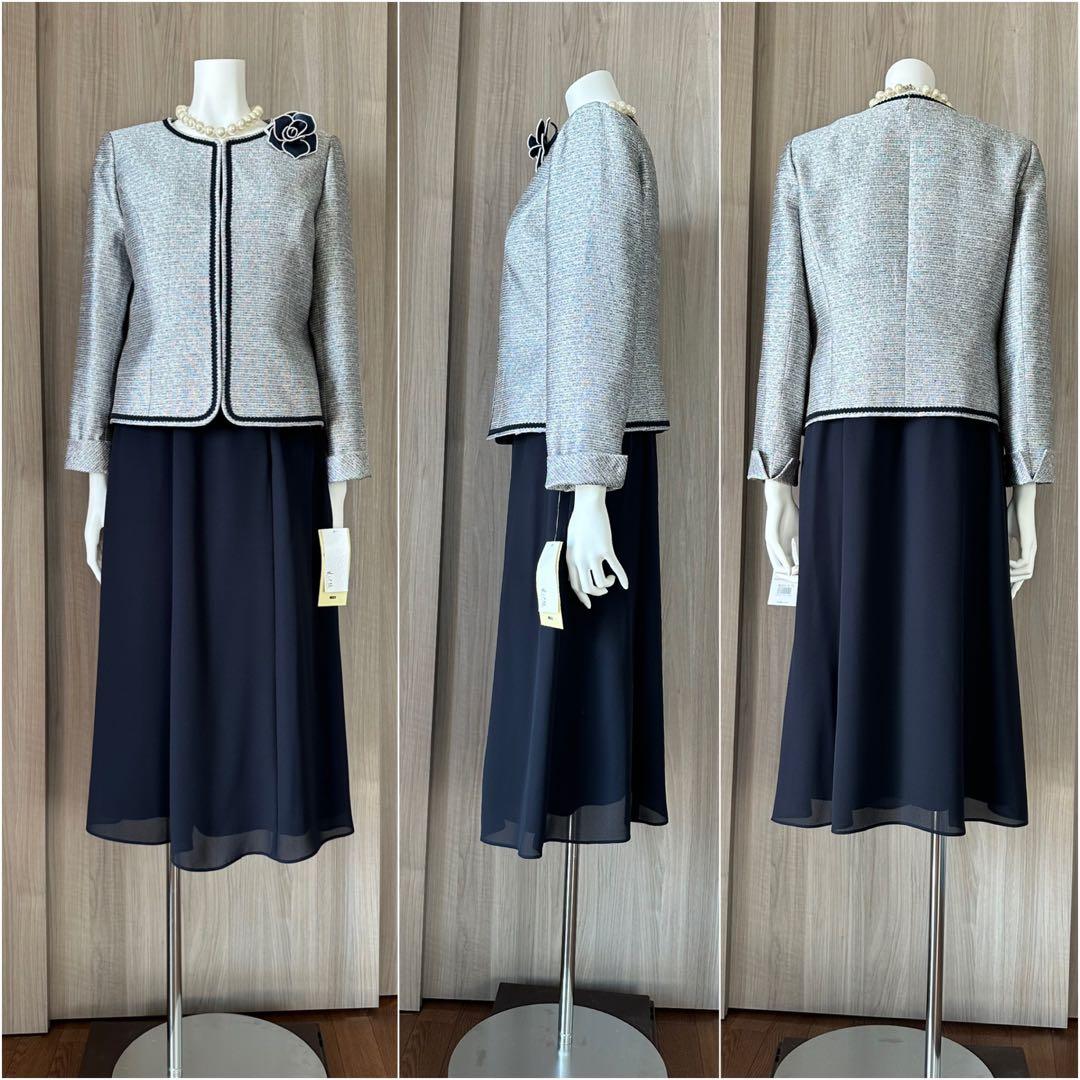 新品未使用　ソワール　米沢織の　セレモニースーツ　アンサンブル　11号 現行品