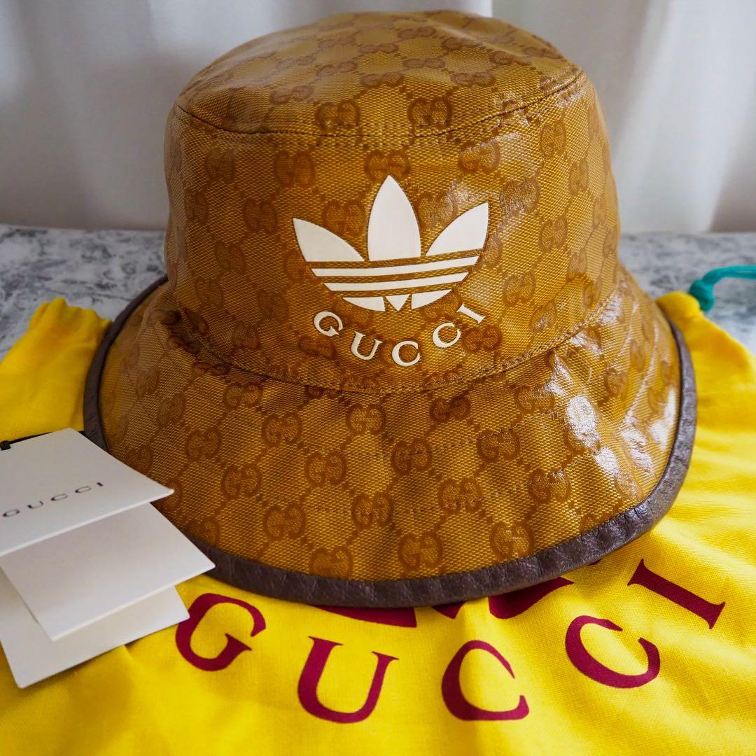 GUCCI adidas グッチ アディダス S バケットハット GG