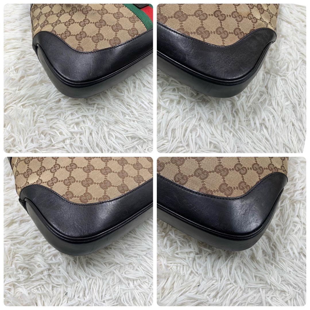 【✨美品✨】グッチ ワンショルダーバッグ ジャッキー GGキャンバス ブラウン