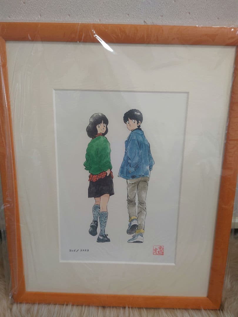 あだち充 画業30周年記念/TIME CAPSULE タッチ 特製複製原画 額付