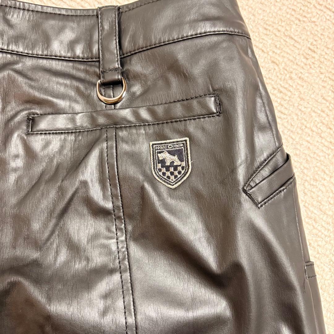 heal creek ブラック合皮レザー スカート