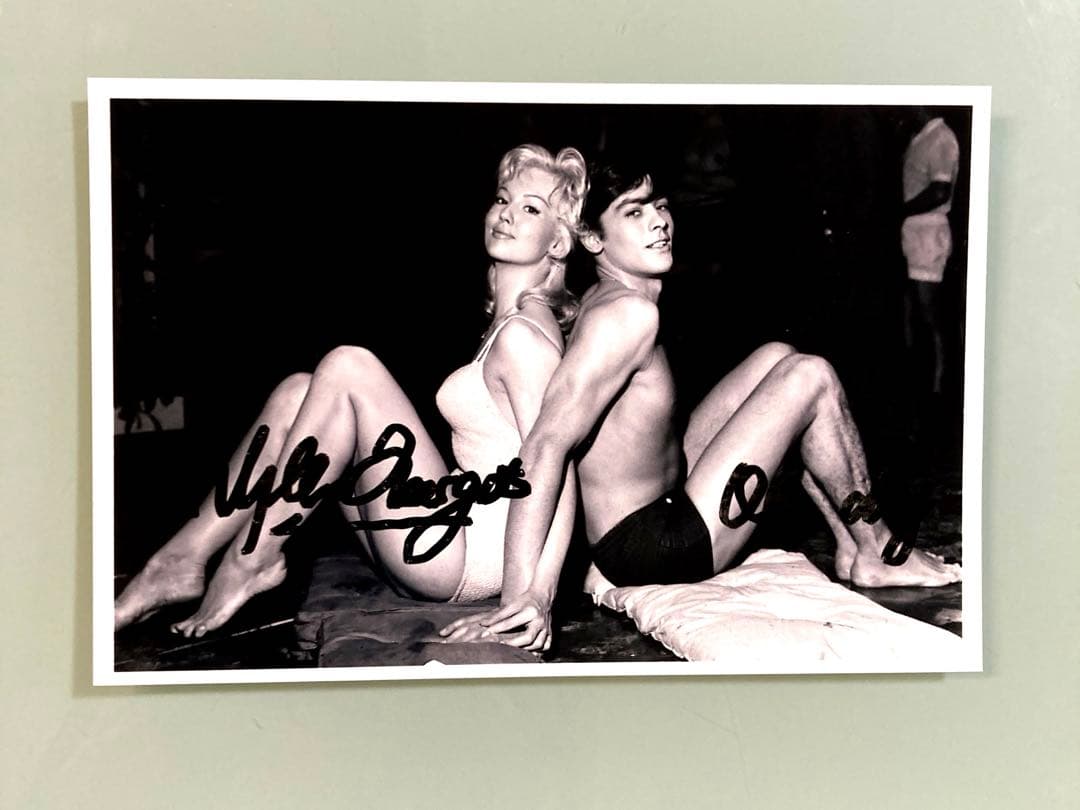 アランドロンとミレーヌドモンジョ直筆サイン入り写真…