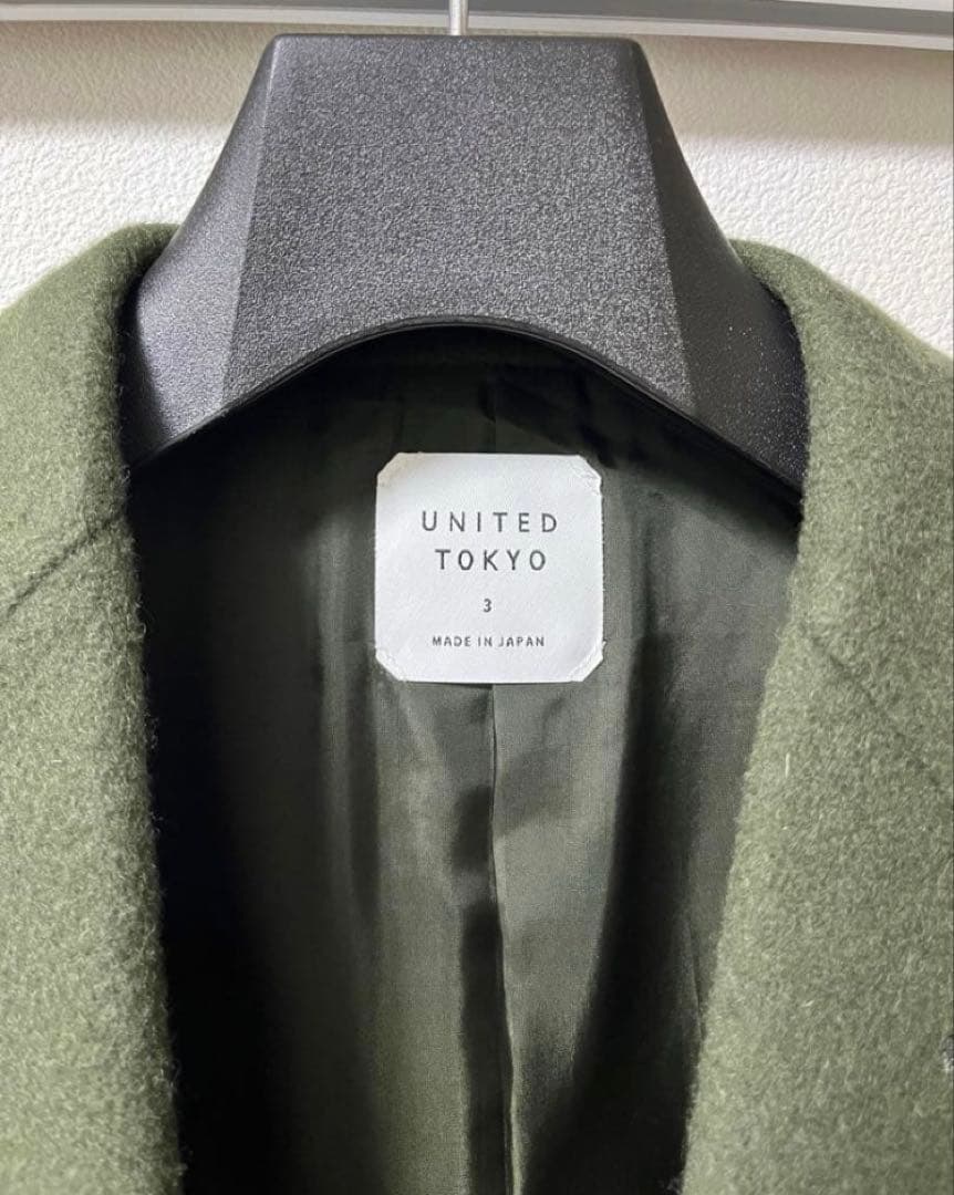 UNITED TOKYO チェスターコート サイズ3 オリーブ　Lサイズ