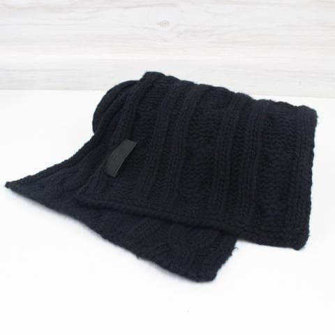 ◇PRADA ブラック ケーブル編み マフラー