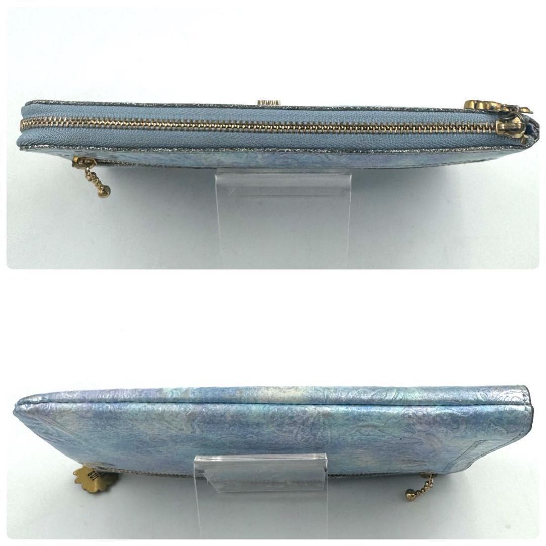 極美品✨アナスイ　パピヨン　L字ファスナー　長財布　ゴールド金具　パステルカラー