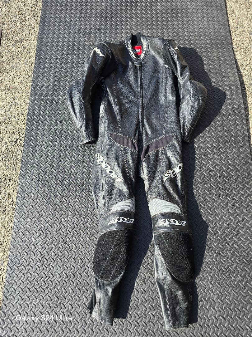 SPOONブラック革ツナギ