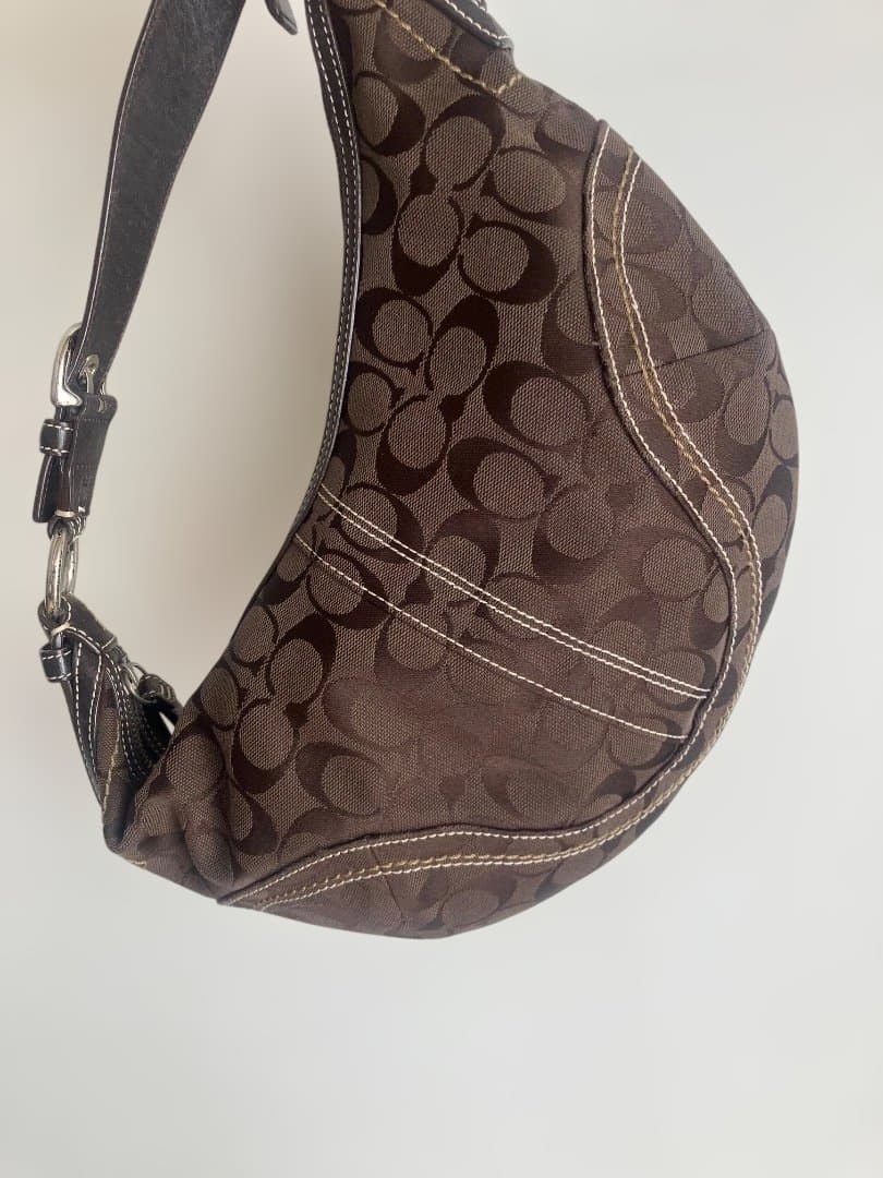 コーチ　ホーボー ハーフムーン ワンショルダー ブラウン 10074