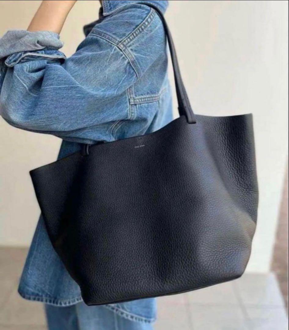 新品★押し跡有THE ROW 牛革バケットトート 大容量 ショルダー 通勤バッグ