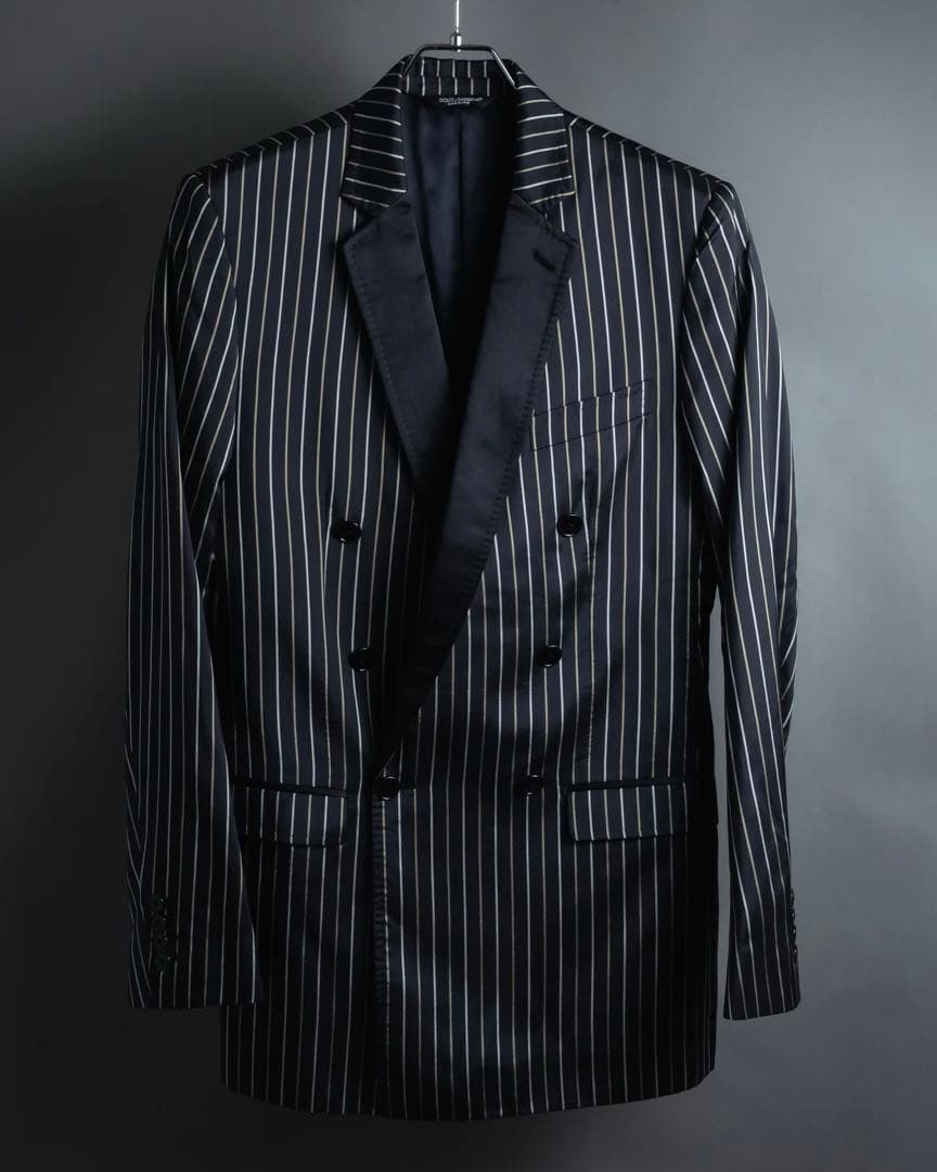 DOLCE&GABBANA ダブルブレスト ストライプジャケット