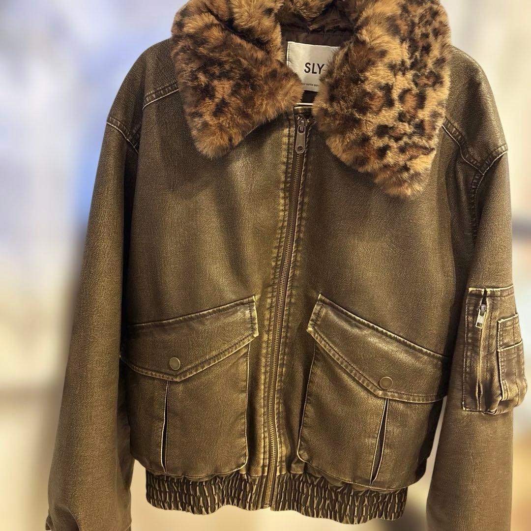 SLY WASHED PUFFER ブルゾン　ブラウン