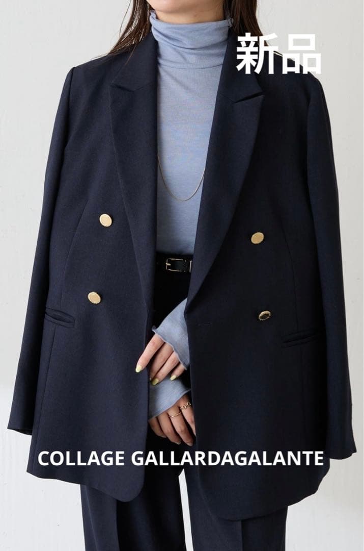 ガリャルダガランテ ウールライクダブルジャケット　ネイビー　金ボタン　新品